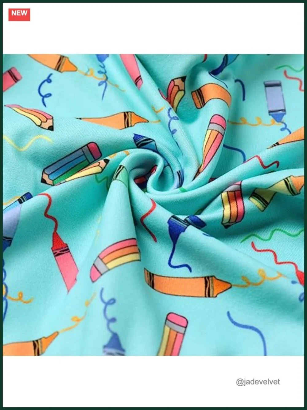 Toddler Girls Back to School Dress Pencils Crayons Print A-Line Twirly